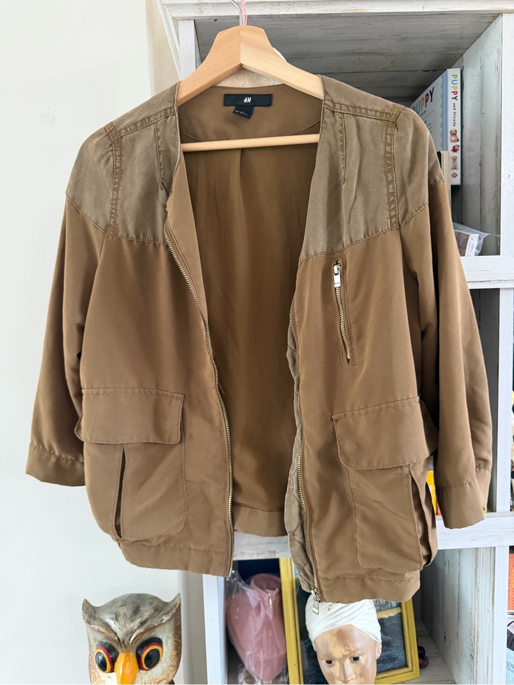 H&M women’s Brown Utility Jacket size 4